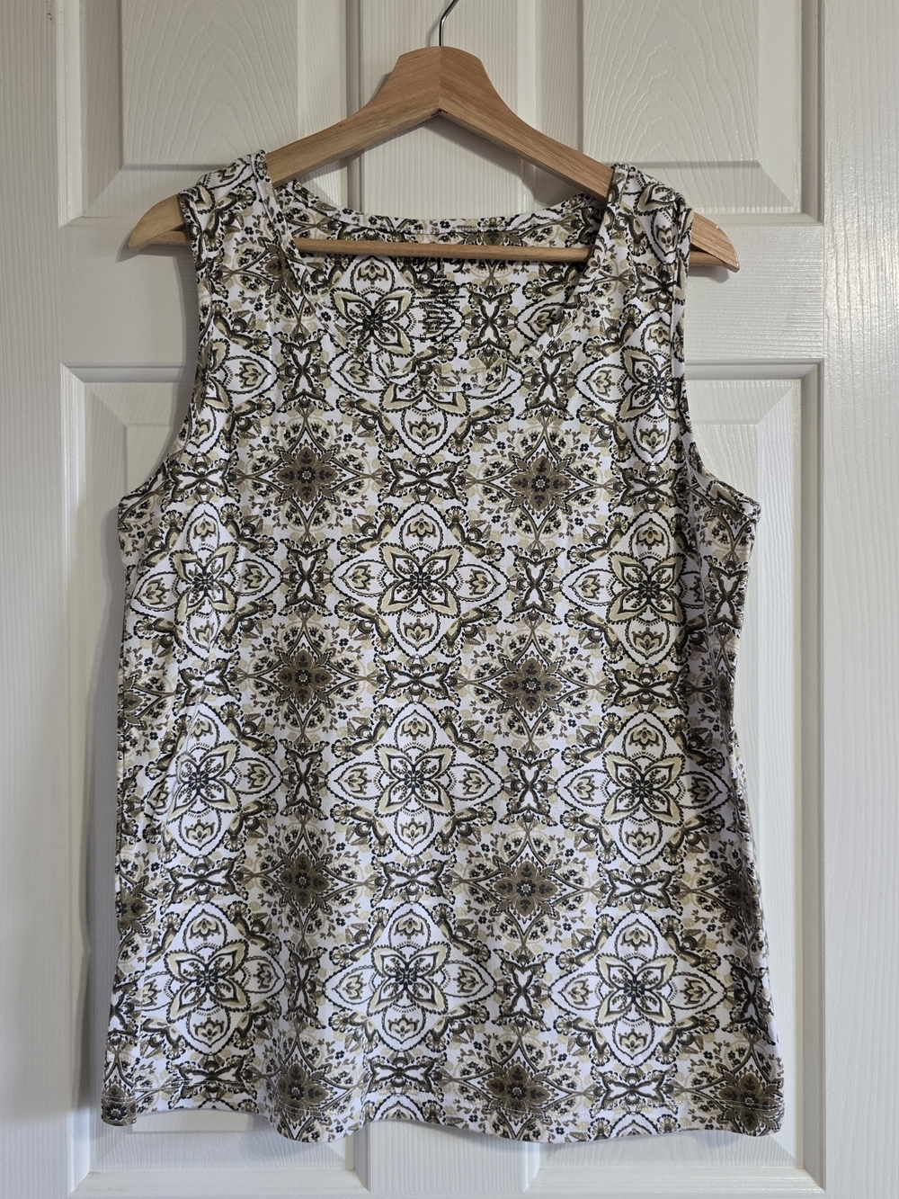 cg I cg Women's Geometric Knit Round Neck Sleeveless Tank Top Size XL